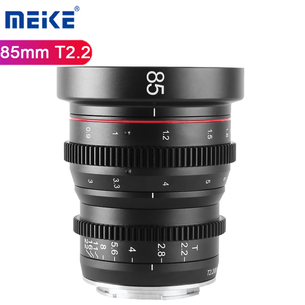 

Объектив Meike 85 мм T2.2 Cine с большой диафрагмой, ручной фокус Prime 4K для Olympus Panasonic M43/для Fujifilm X/для Sony E для Canon R