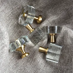 Crystal Knobs of Furniture Cabinet Pulls Brass Kitchen Dresser Cupboard Drawer Knob Door Handle Furniture Hardware