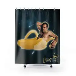 Nicolas Cage Shower Curtains Funny Art Boho Cute Waterproof Bathroom Decor Gift