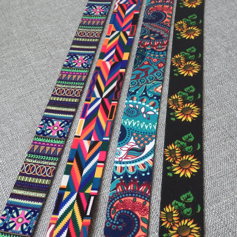 1 Yard Width 1 Inch 25mm Printed Webbing Backpack Bag Fashion Belt Strap Dog Collar Leads Harness Garment Sewing DIY Accessory