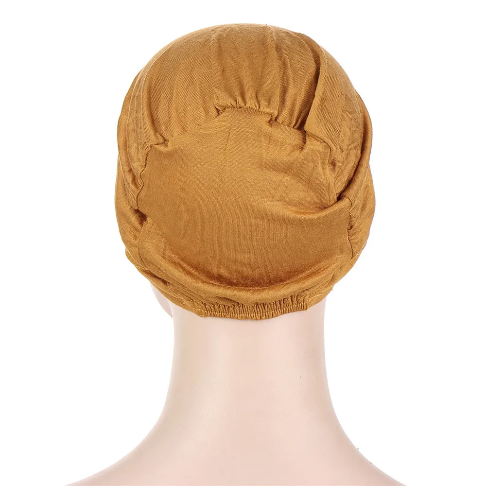 Sous-écharpe en coton pour femme, bonnet de chimio, casquettes intérieures hijab, chapeau ninja, écharpe de sauna musulmane, turban, couverture contre la perte de cheveux, bonnet rond