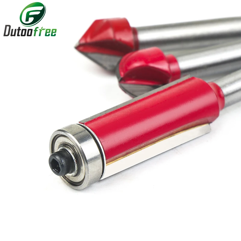 6.35mm 1/4 "Set di punte per Router con punta in carburo di tungsteno con codolo in utensili per la lavorazione del legno