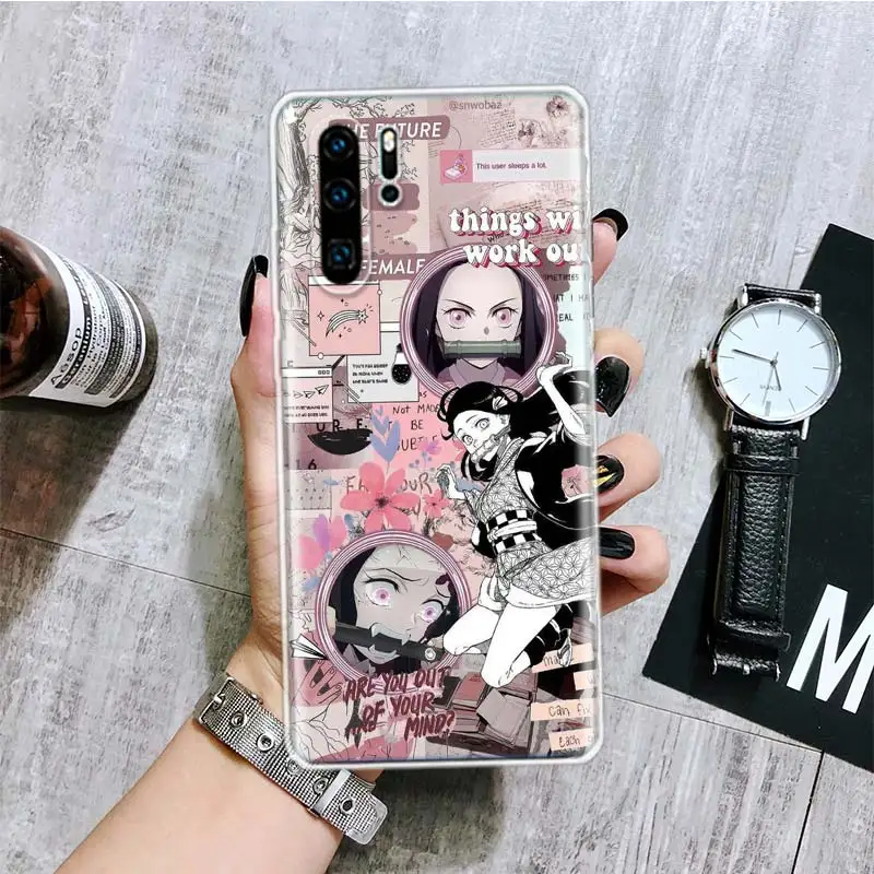 Demon Slayer Anime Kimetsu No Yaiba Phone Case For Huawei Honor 10 9 20 9X 8A 8X 8S Lite Pro Y5 Y6 Y7 Y9S P Smart Z 2019 2021