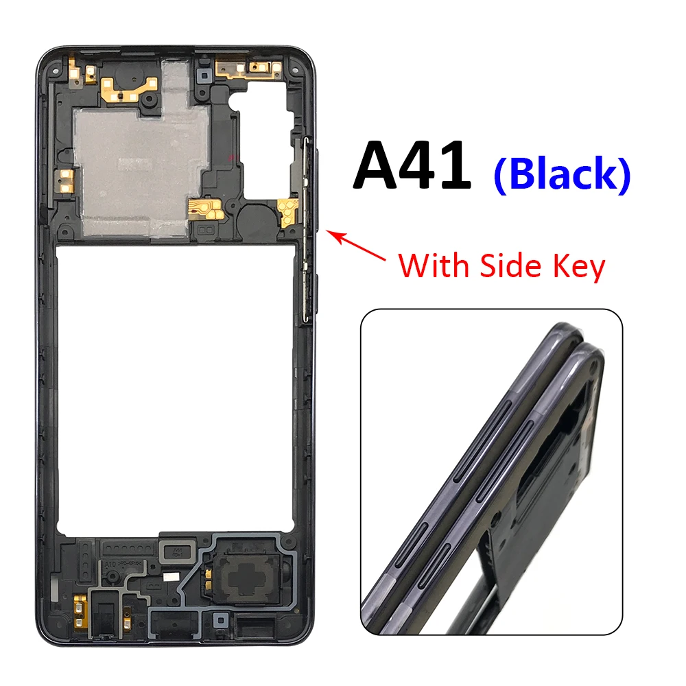 Middle Frame For Samsung A21S A31 A41 A70S With Volume Button Front Housing Middle Bezel Chassis Shell