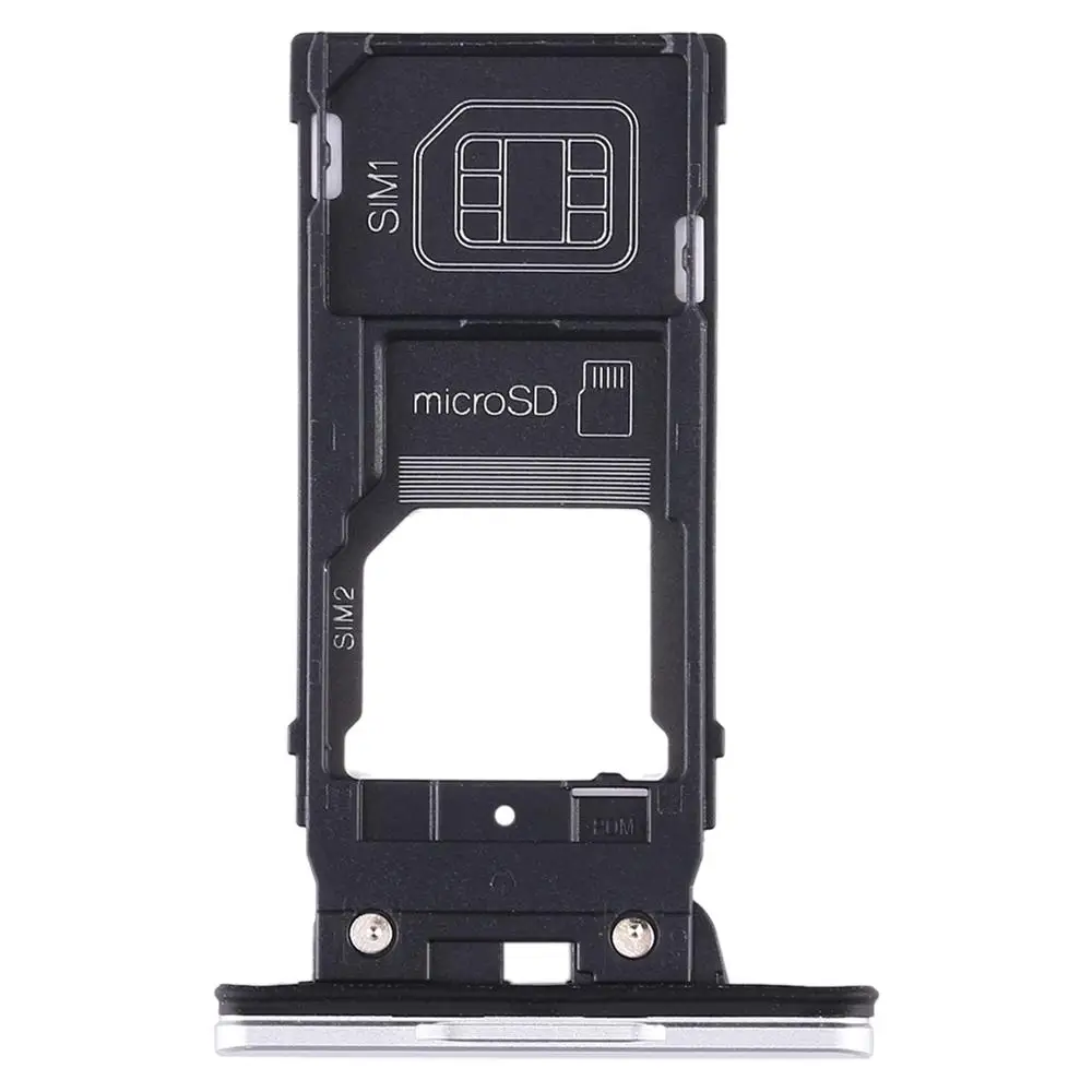 ソニーxperiaxz2電話スペアパーツ用2 simカードトレイマイクロsdカードトレイ