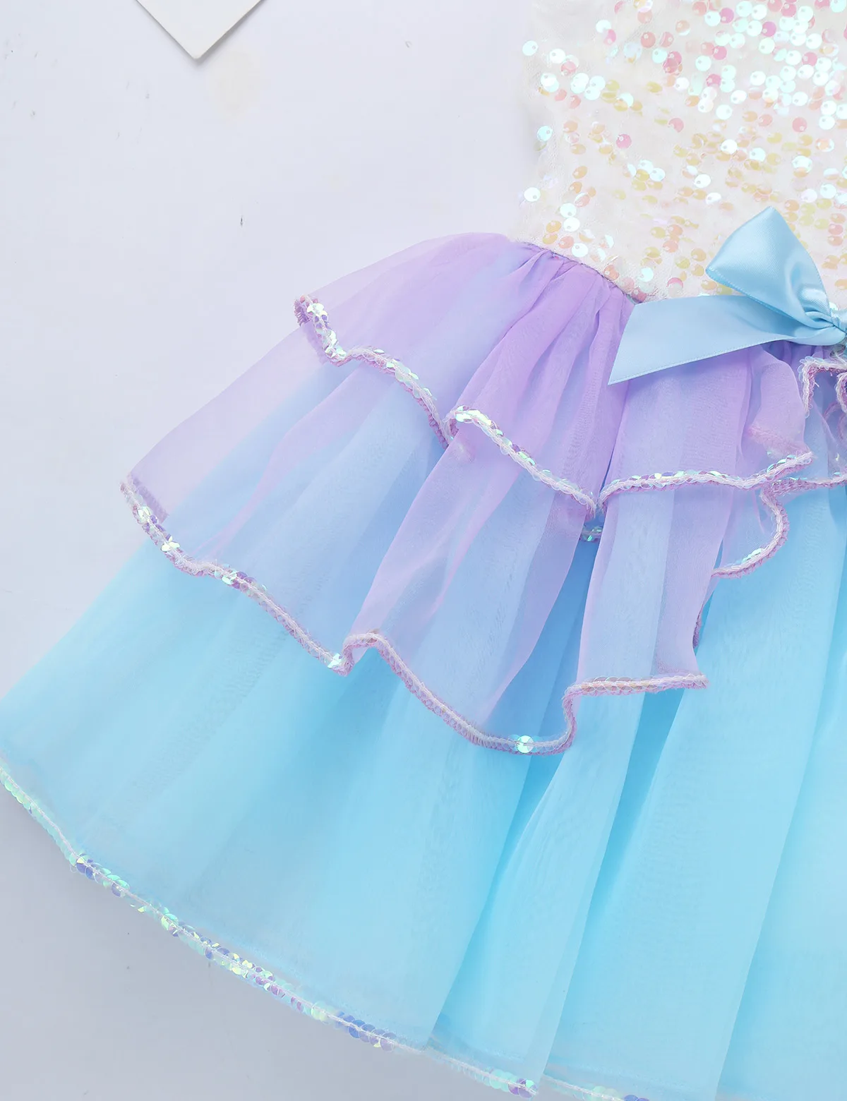 Kids Girls Tutu Ballet Swan Dresses Shiny Sequins Mesh Splice Bowknot Ballet Dancewear Gymnastics Leotard Ballerina Tutu Dress