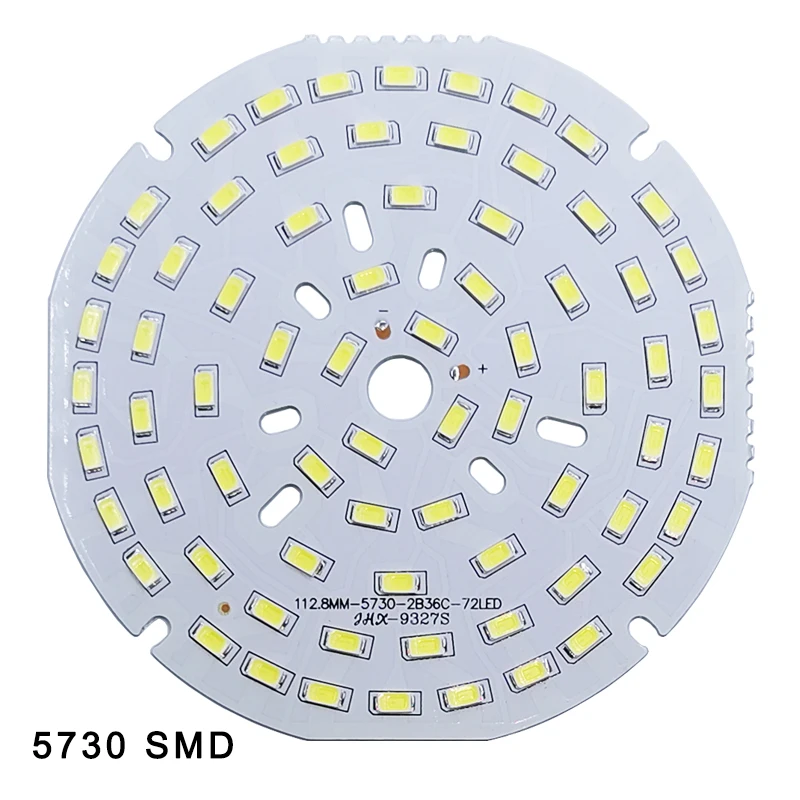 5 unids/lote LED SMD Chip 3W 7W 12W 18W 24W 36W 5730 tablero de luz de brillo para bombilla led downlight