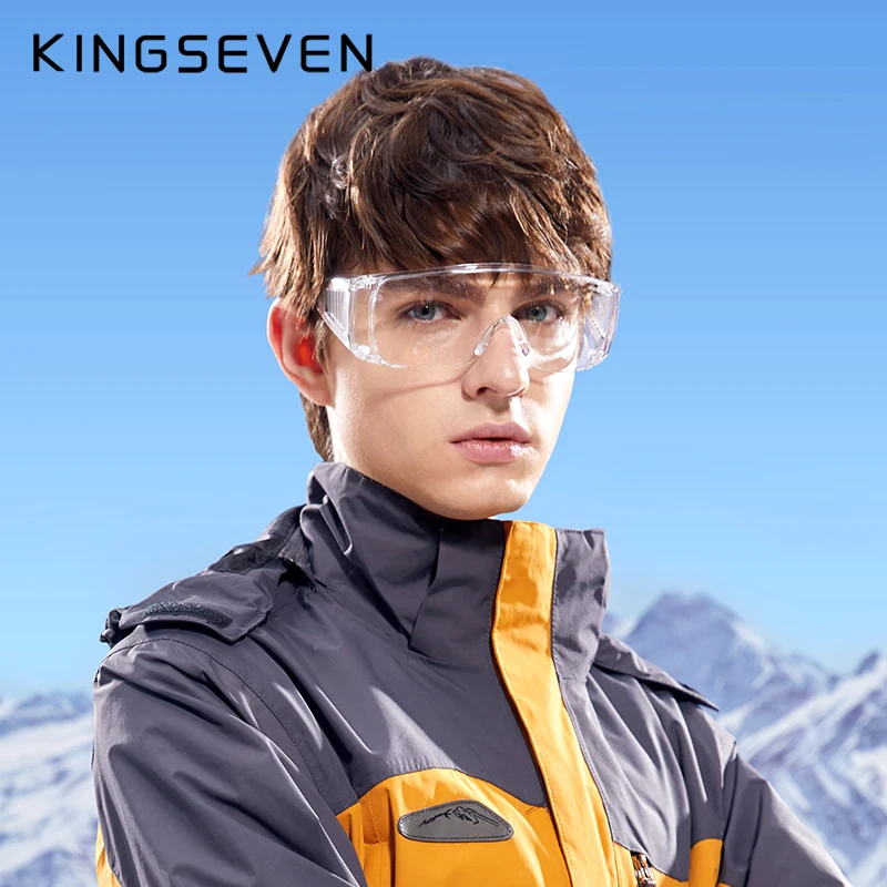 

KINGSEVEN DESIGN 2024 Clear Lens Important Men/Women Climbing Sports Glasses Anti-Pollution Anti-Dust Fog Safe Goggles UV400