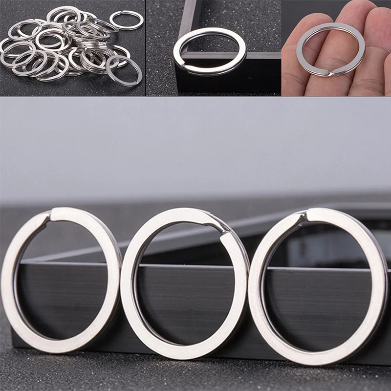 30PCS Polished Silver Split Ring Keyrings Key Chain Hoop Loop Key Holder DIY