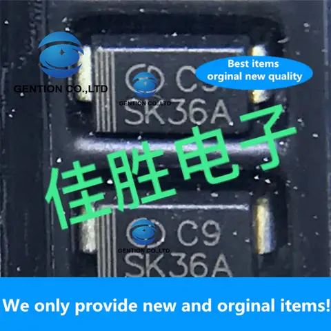 50PCS 100% 새로운 오리지널 3A60V 쇼트키 DO214AC 실크 스크린 SK36A