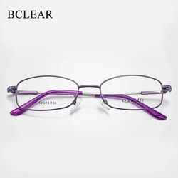 BCLEAR Memory Alloy Men Women Optical Eyeglasses Frames Retro Small Face Full Rim Unisex Spectacle Frame Light Weight Eyewear