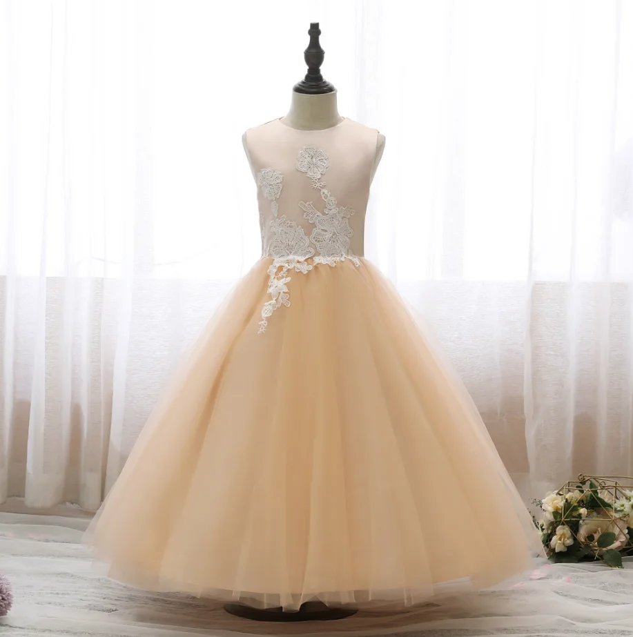 Blumen mädchen Kleid für Kinder Erstkommunion Hochzeit Geburtstag Abend Party Zeremonie Ball Festzug Event Junior Brautjungfer Kleid