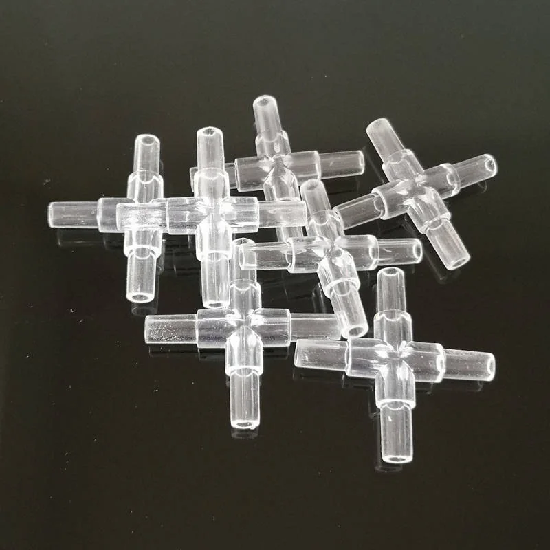 10PCS 4mm Aquarium Airline Tubing Connectors Plastic Inline Valve  Hoses Joints Tee/Cross/Elbow/Y Shaped Air Pump Accessories