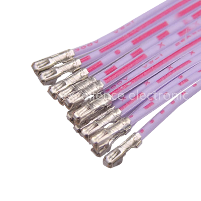 5PCS PH2.0 XH 2.54mm 12P Red and White Flat Cable Single Head Double Head Terminal Line 10cm 20cm 30cm (No Plastic Shell )