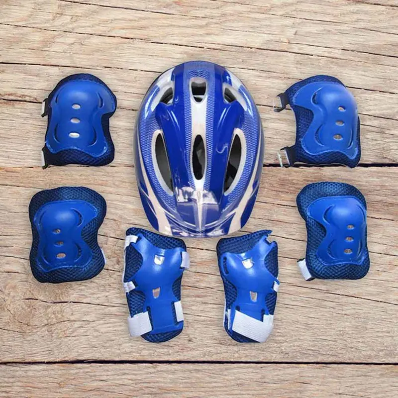 

7Pcs/set Kids Boy Girl Safety Helmet Knee Elbow Pad Sets Children Cycling Skate Bicycle Helmet Protection Safety Guard