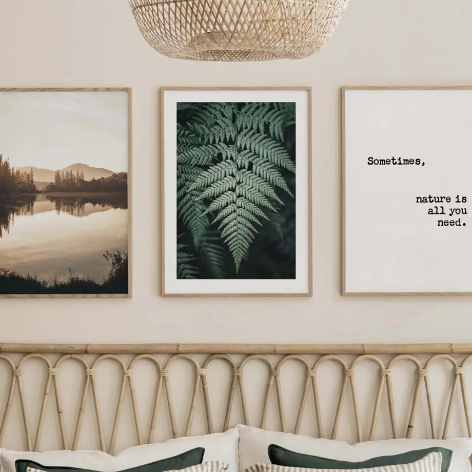 Nature Fog Mountain Forest Lake Plant Wall Art Canvas Painting Nordic Posters And Print Wall Pictures For Living Room Home Decor