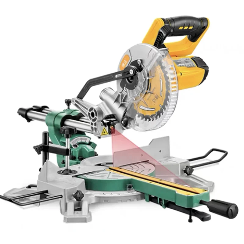 

7-inch rod miter saw with extended guide rail multi-function miter 45 degree woodworking tool aluminum sawing machine