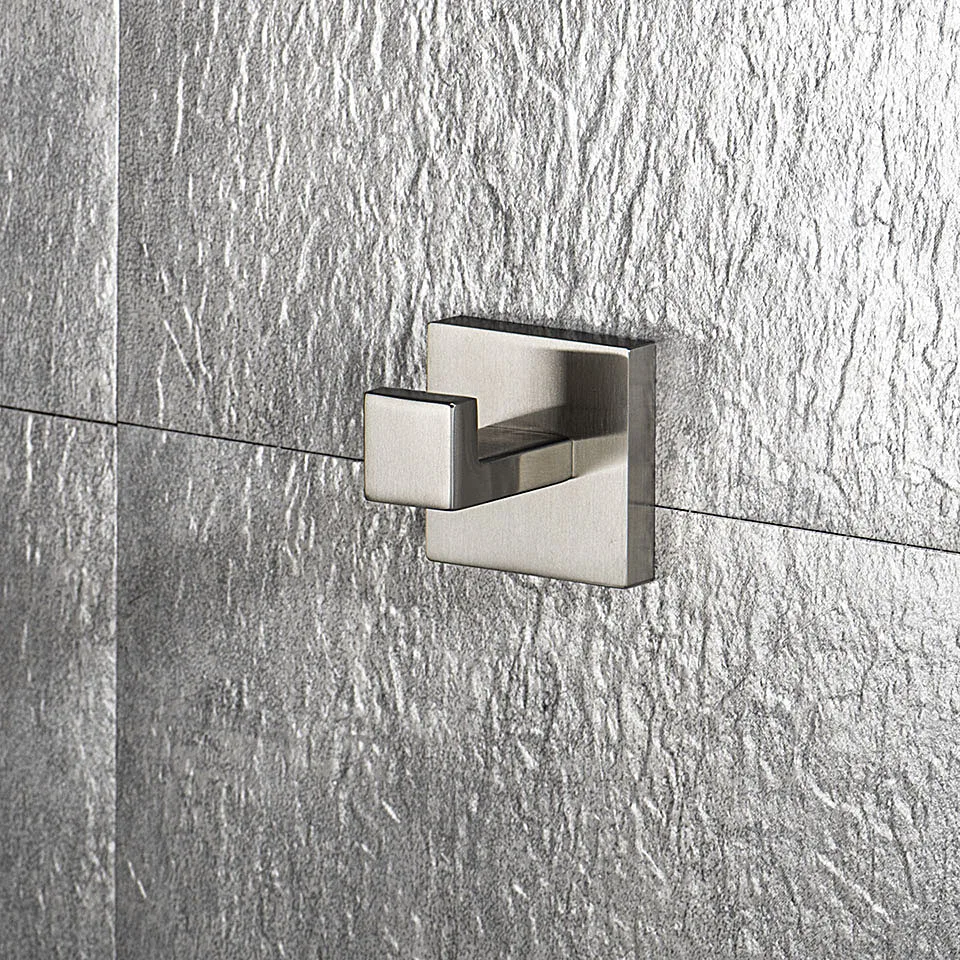 Stainless Steel Bathroom Hardware Kit Brushed Nickel Towel Rack Toilet Paper Holder Towel Bar Hook Bathroom Accessories