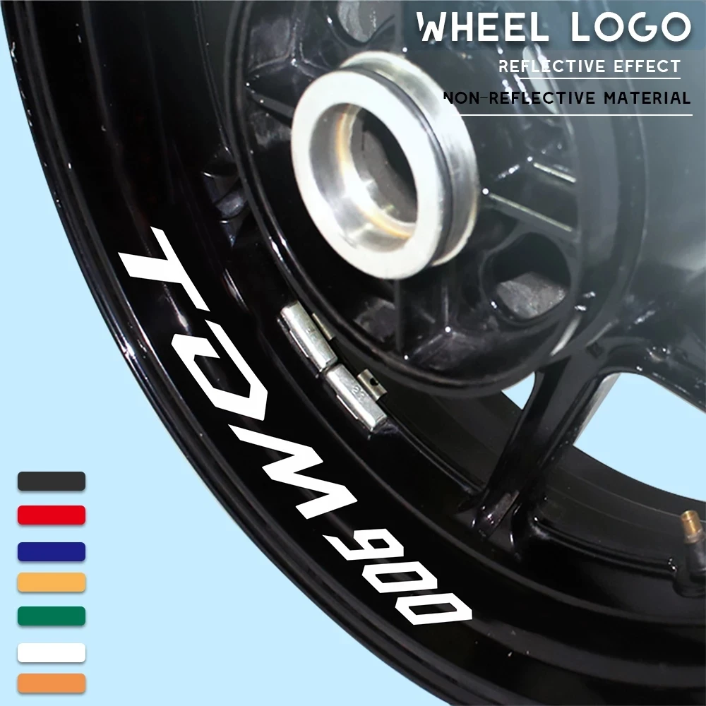 Reflective motorcycle tire sticker for YAMAHA TDM900 tdm 900 waterproof logo decorative sticker