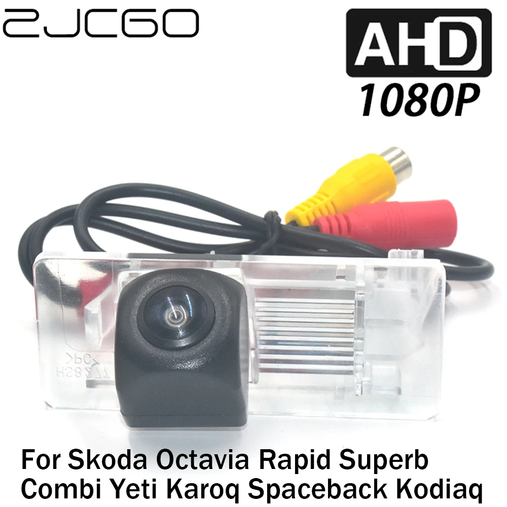 

ZJCGO Car Rear View Reverse Backup Parking AHD 1080P Camera for Skoda Octavia Rapid Superb Combi Yeti Karoq Spaceback Kodiaq