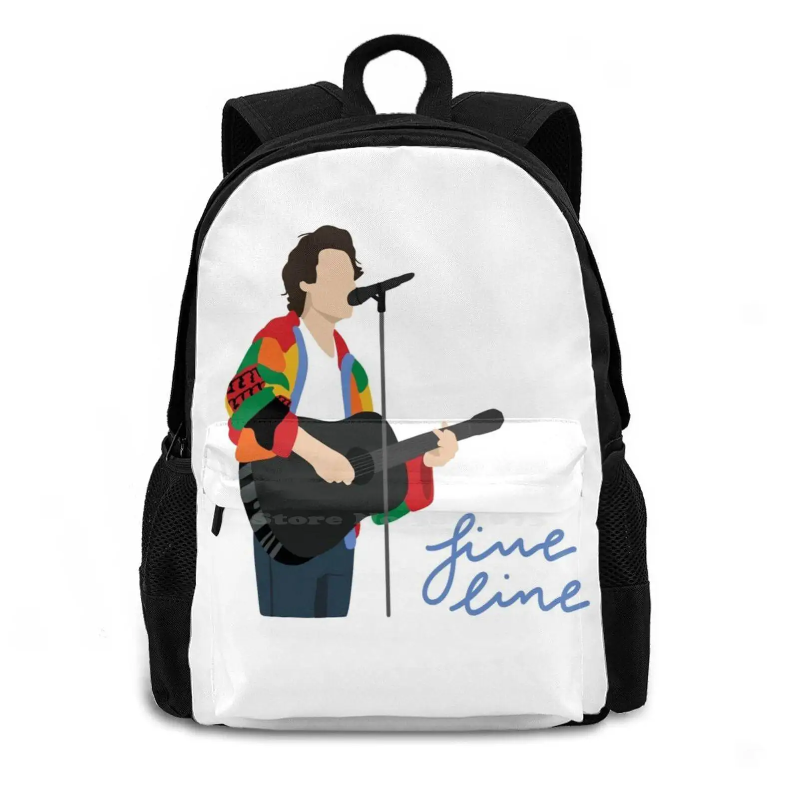 Fine Line Cardigan Bag Backpack For Men Women Girls Teenage Black Fine Line Cardigan Sweater Guitar Concert Music Watermelon