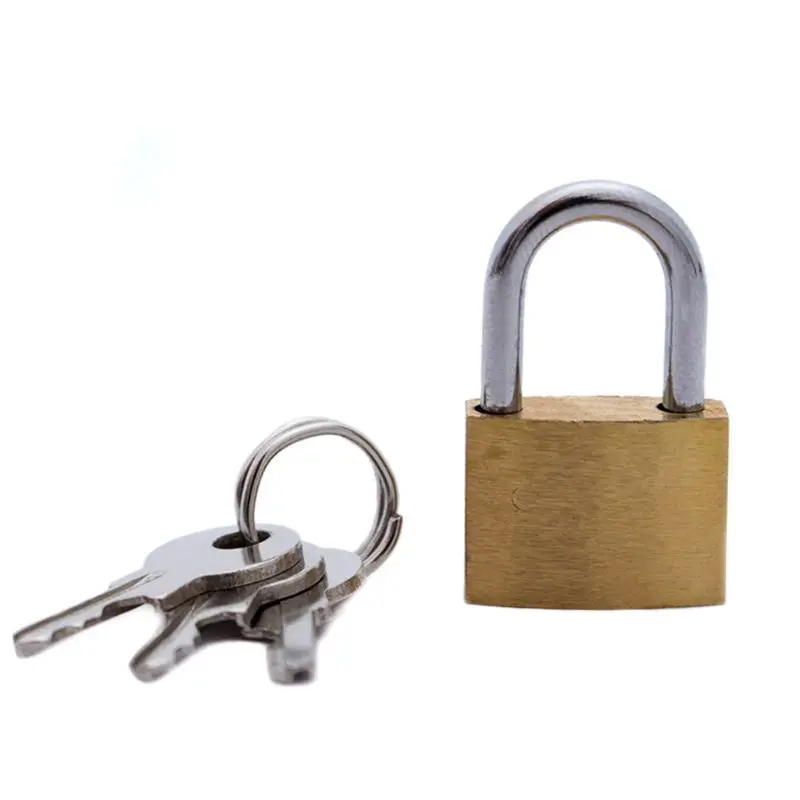 1pc 20mm piccola serratura in rame con chiavi custodia per bagagli lucchetto armadietti Mini lucchetto Hardware per casa