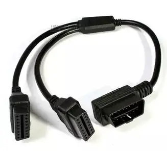 OBD2 One Point Two One Drag Two Connection Transfer Cable 16 Pin Hole OBD Interface Cable