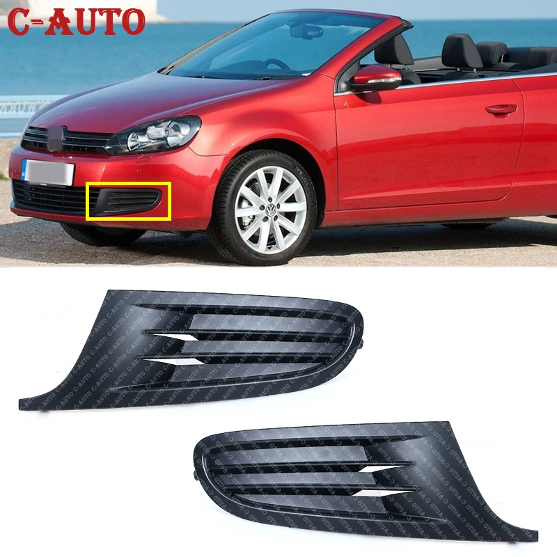 

Car Front Bumper Fog Light Grill Fog Lamp Vent Grille Cover For VW Golf 6 MK6 2009 2010 2011-2013 For Golf Cabriolet 2012-2016