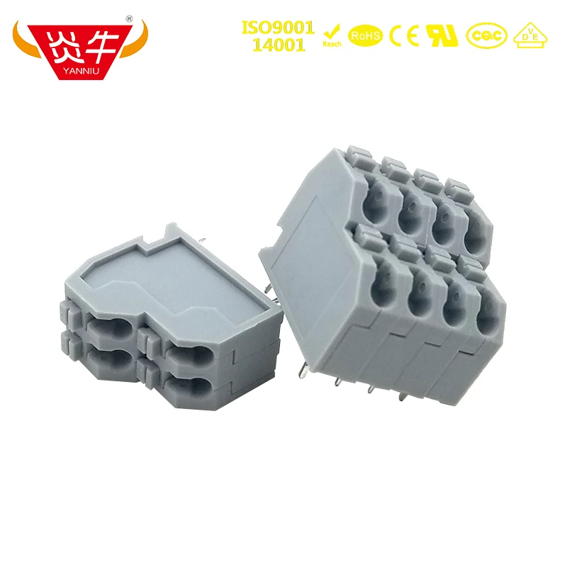 

50Pcs KF250T 5.0 2P ~ 12P DOUBLE ROW COMPACT TYPE PCB SPRING TERMINAL BLOCKS DG250T 5.0mm 2PIN ~ 12PIN PHOENIX KEFA YANNIU