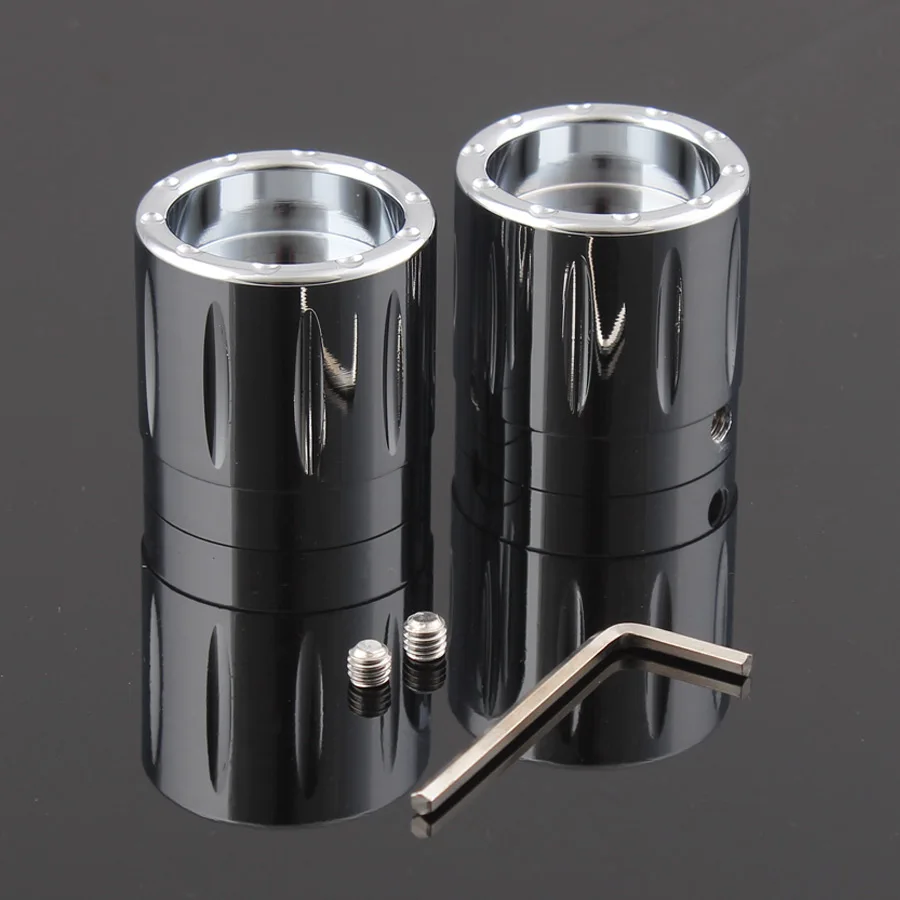 Motociclo del Bicromato di potassio Anteriore Assale Dado Coperture Caps 2pcs Per Harley Sportster XL883 XL1200 Dyna Stradale Bob Touring Softail