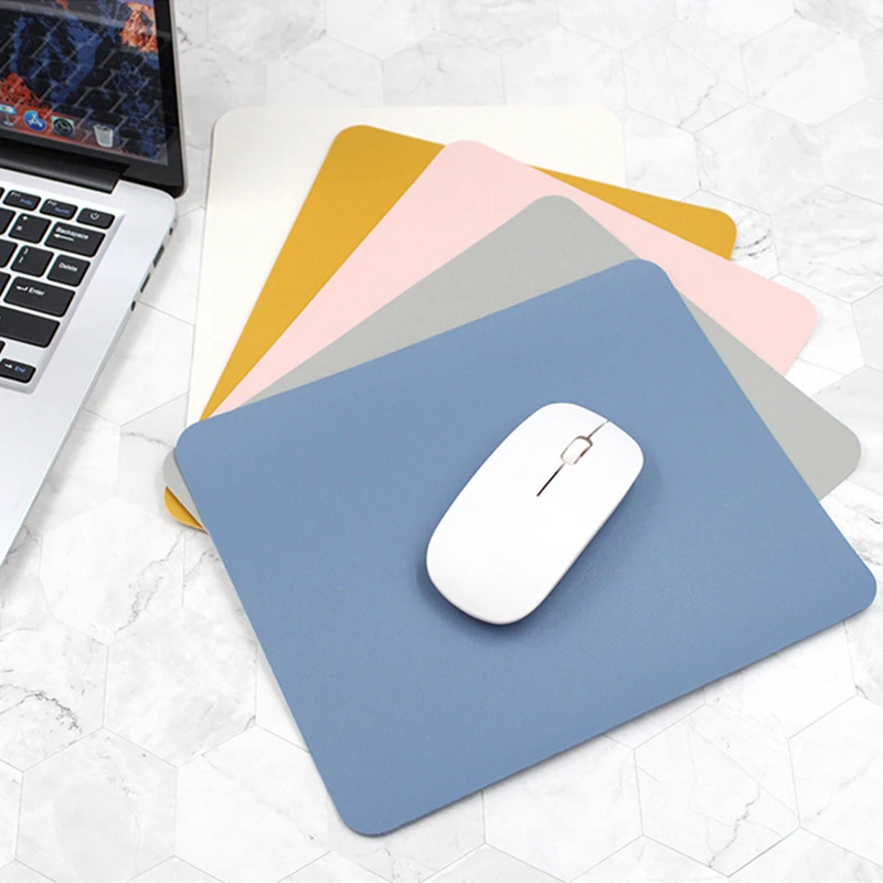 Impermeável PU Round and Square Shape Mouse Pad, Mousepad, Table Disc Mat, Office Gaming, Coaster para Laptop, Computador