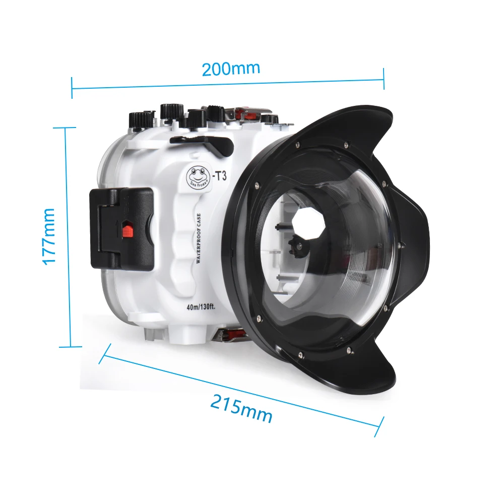 Seafrogs 40M/130FT Underwater Camera Housing With Dry Dome Port For Fujifilm X-T3