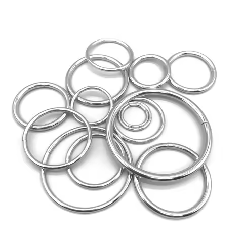 (10 PCS) 10/15/20/25/30/35/40/45/50/60/70mm Silver Metal ring Adjustment buckle Round Strong Circle buttons Backpack with rings