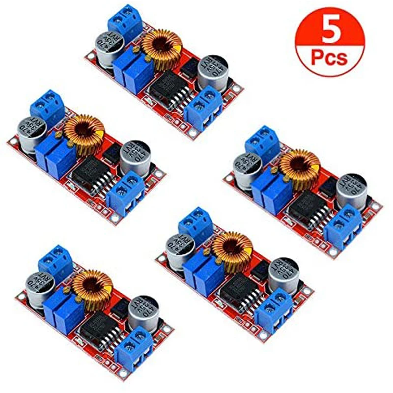 5pcs XL4015 E1 5A DC to DC CC CV Lithium Battery Step Down Charging Board Led Power Converter Charger Step Down Module