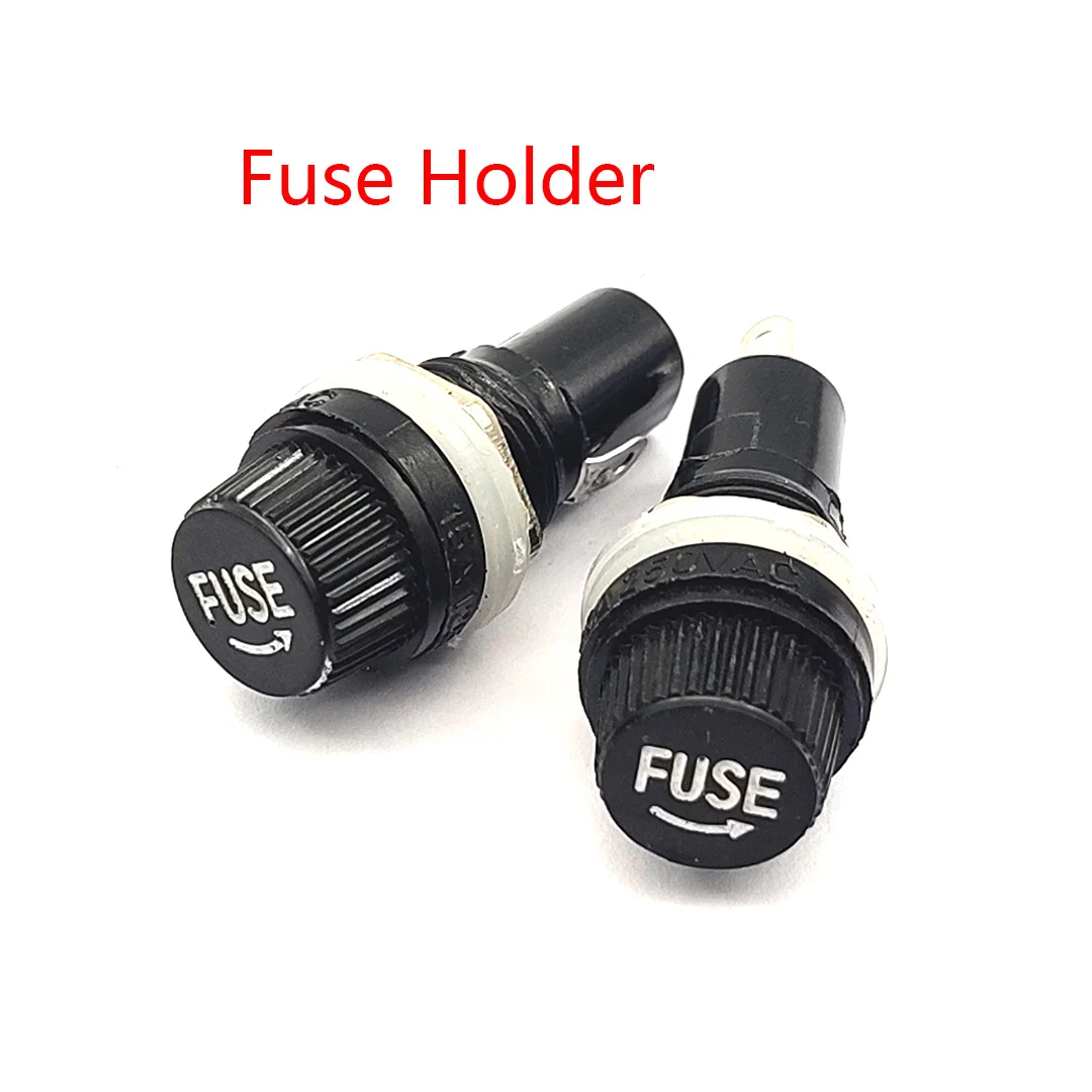 10ชิ้น/เซ็ตทนทานฟิวส์ Mount ผู้ถือแผง Mount สกรูหมวกฟิวส์สำหรับแก้วหลอดฟิวส์5X20มม.6x30mm