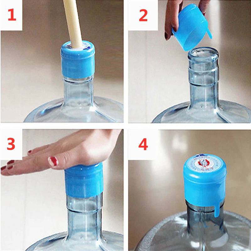 5ชิ้น/ล็อตAnti Peel Off Tops 3/5แกลลอนน้ำขวดSnapบนฝาปิดNon Spill Reusableเปลี่ยนขวดน้ำหมวกขายส่ง
