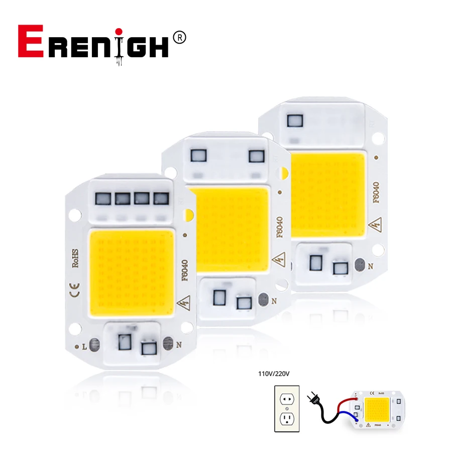 

High Power COB LED Chip AC 220V 110V 50W 30W 20W Diode LED COB Chip Rectangular Matrix DIY Spotlight Flood Light Not Need Driver