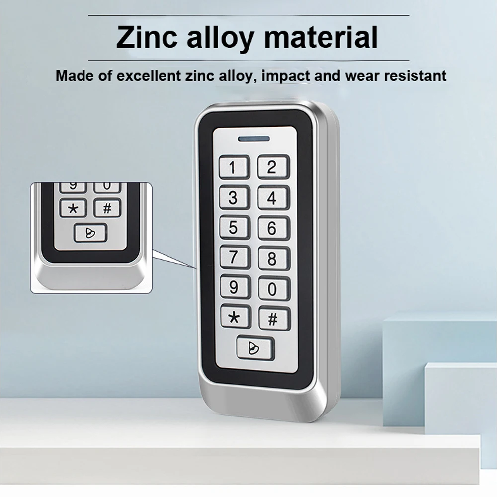 IP67 Waterproof Standalone Metal Keypad RFID Access Control System Kit Electronic Lock Access Exit button for access control