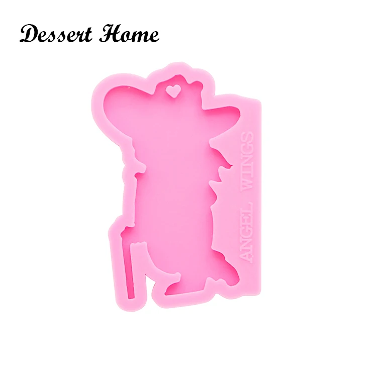 DY0171 Resin Silicone Mascot colonel Mold Epoxy Resin Molds For DIY Keychain Jewelry Making Tools Shining resin moldes