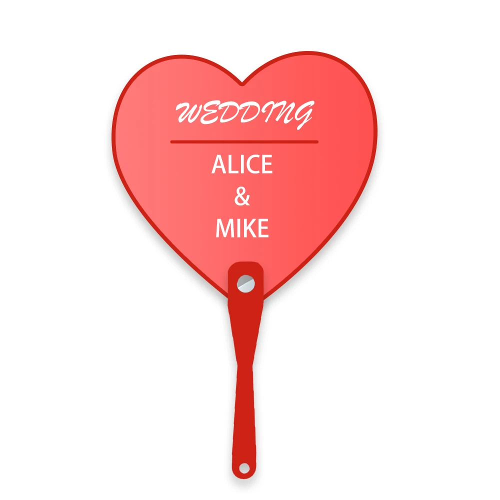 Customized Hand Fan PP Plastic Advertising Promotion Logo Printing, Wedding Gift