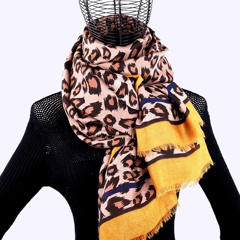 

2020 New Fashion Summer Women Scarf Bohemia Leopard Shawls and Wraps Hijab Female Foulard Echarpe Designer Pashmina Bandana