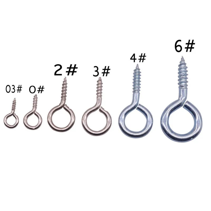 100Pc Eye Screws DIY Jewelry Wood Products Processing Hardware Fasteners Screws Wholesale 6 Models Optional Screw Rings