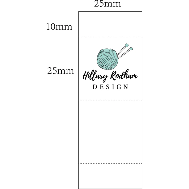 Custom Clothing Labels - Personalized Brand Organic Cotton Ribbon Labels 25x70 mm Logo or Text Sewing DIY Labels 200 pcs