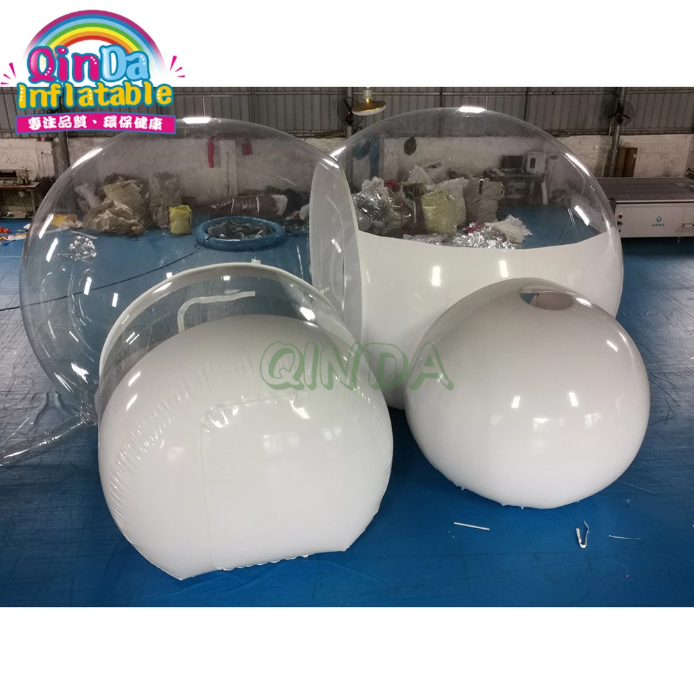 Camping Clear Transparent Inflatable Crystal Bubble Tent 2 Rooms Inflatable Bubble Dome Tent With Tunnel