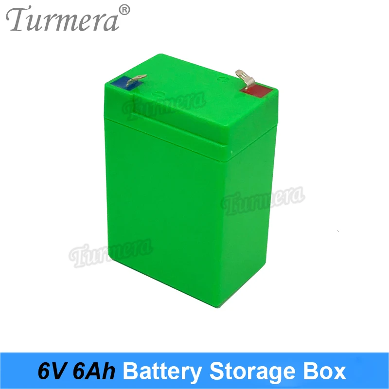 Turmera 6V 6AH Battery Storage Box Empty  for Lifepo4 Battery Use Children Electric Car or Motorcycle Electronic Emergency Light