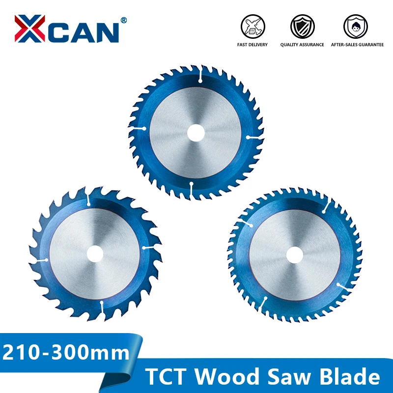 XCAN Wood Cutting Disc 210/230/235/250/254/300mm  TCT Circular Saw Blade Nano Blue Coated Woodworking Saw Blade