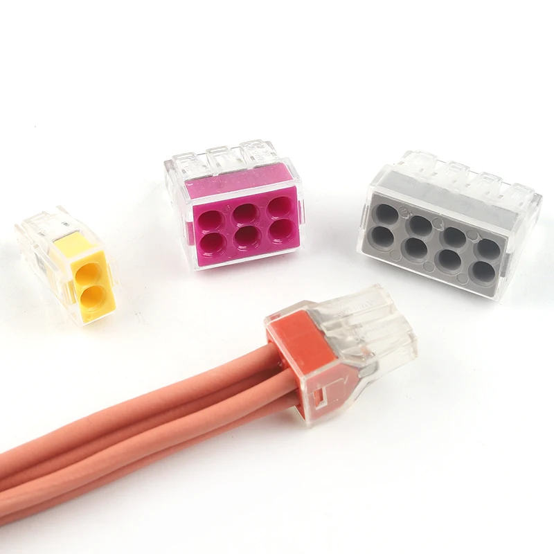 Quick Wire Connector Mini Universal Compact Push in conductor wiring cable connector connection Terminal block 2/4/6/8 Pin