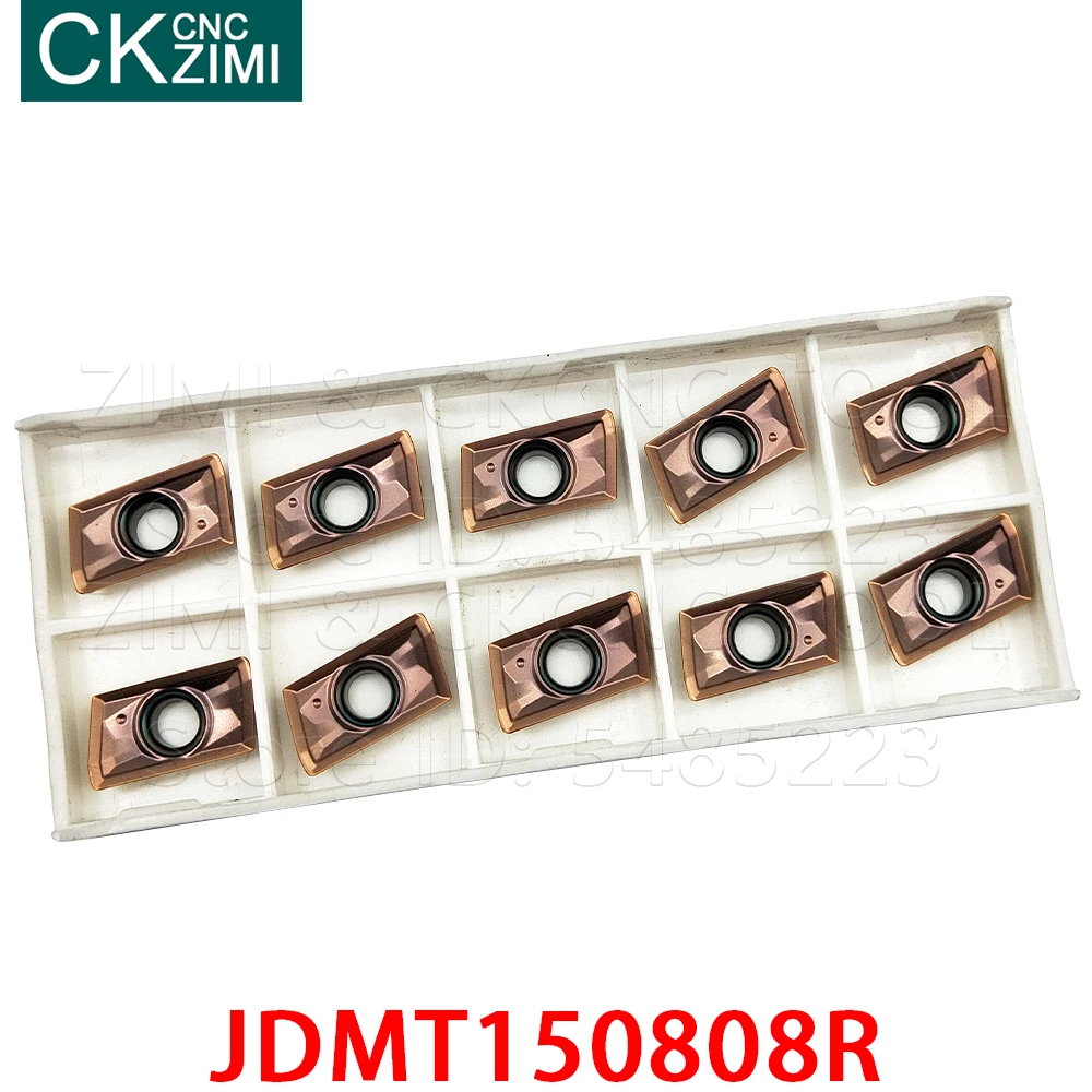 JDMT-insertos de carburo de torneado Indexable, herramienta de fresado, torno de metal, 10 piezas, JDMT 150808R JDMT150808R