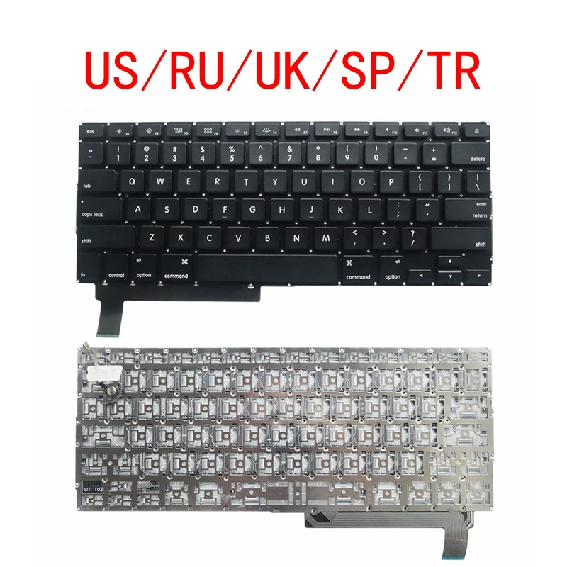 

US RU SP UK TR New For Macbook Pro 15" A1286 Laptop Keyboard 2009-2012 Years
