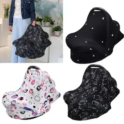 4-in-1 Multi-use Baby Stretchy Cover Car  Canopy/Nursing Cover/Shopping Cart Cover/Infinity Scarf Perfect Gift for Baby Dropship